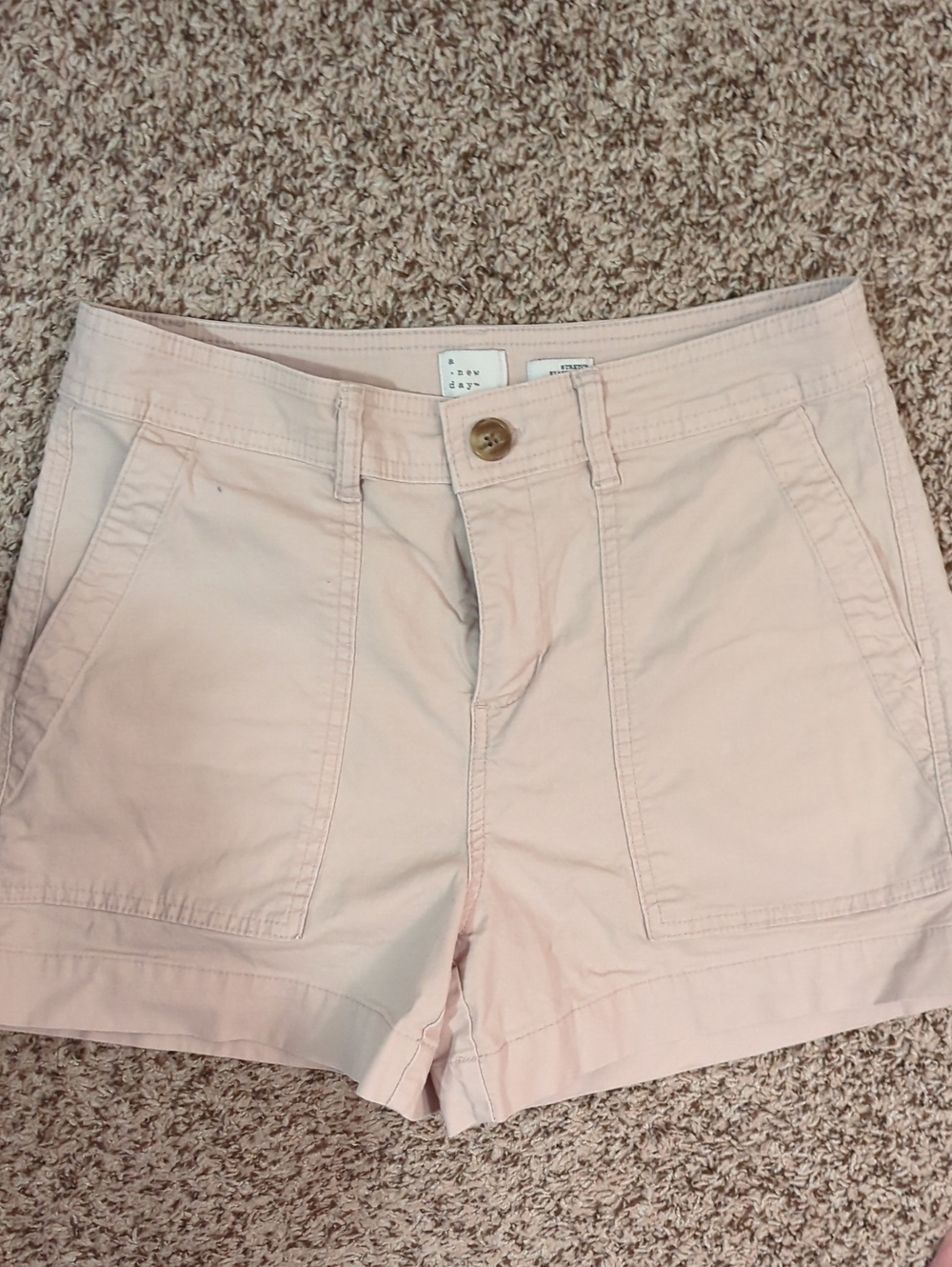 A New Day Tan Cotton Shorts